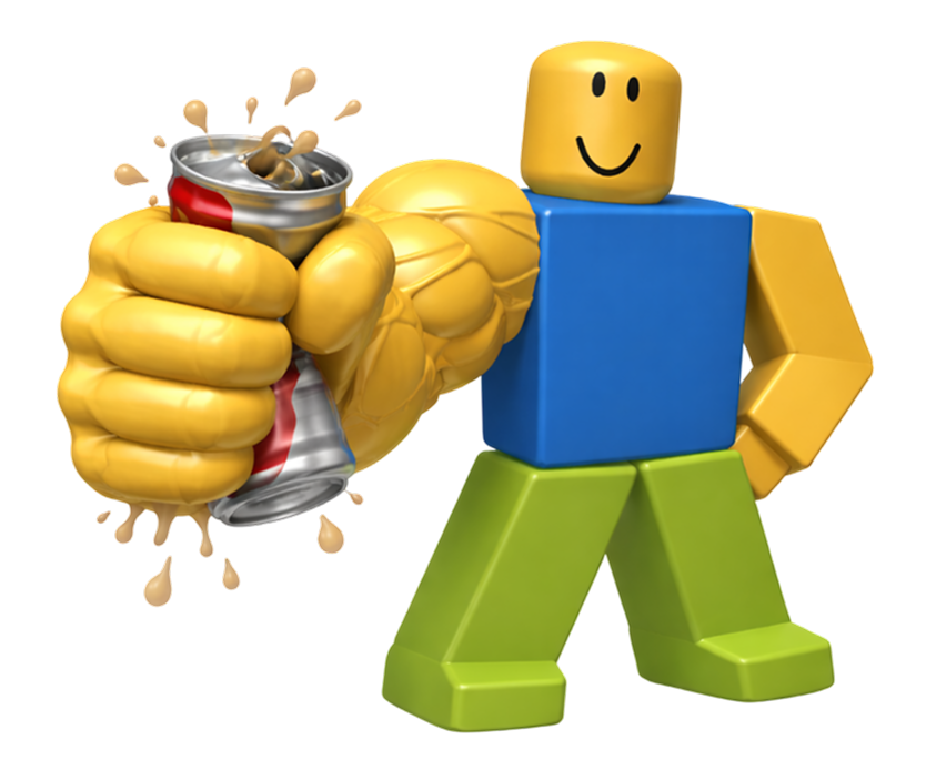 Mascot crushing a soda can with his mighty right hand